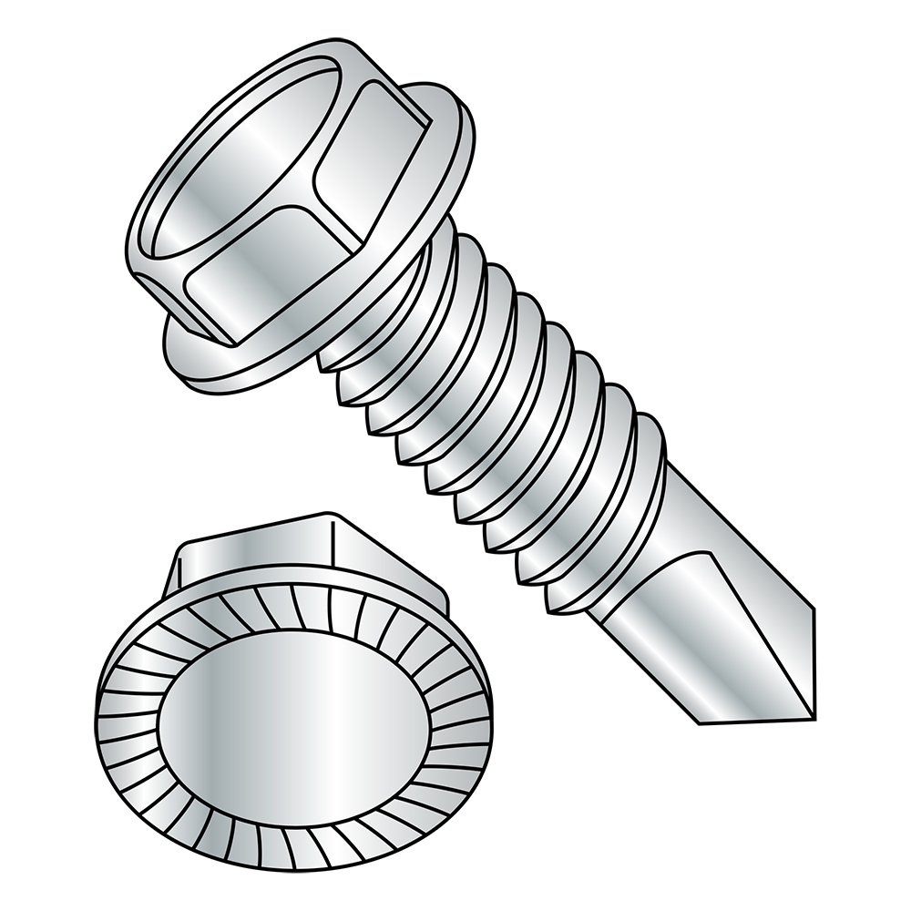 Small Parts 141607KWSMS Steel Self-Drilling Screw, Zinc Plated